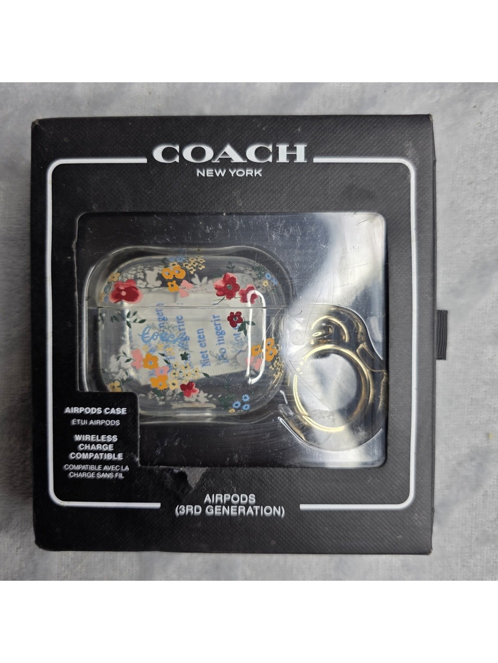 Coach Airpods 3rd gen Case Wildflower Floral Print Clear Spring Floral